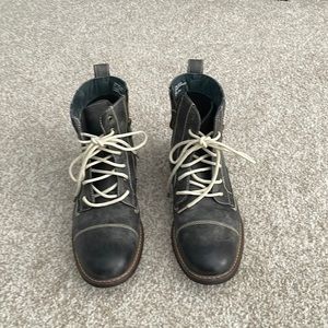 Mens grey ankle boots
